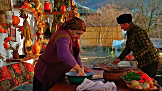 Baking Persimmon Pie! A Sweet Oriental Slice of Winter Comfort #azerbaijan #cooking