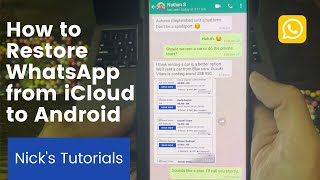 How to Restore WhatsApp Messages from iCloud to Android