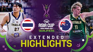 Thailand 🇹🇭 v Australia 🇦🇺 | Extended Highlights | FIBA Asia Cup 2025 Qualifiers