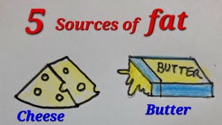 Source of fats drawing easy, Draw sources of fat, Fat sources drawing easy for kids,Draw fat sources