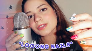 FRENCH ASMR : LONG AND COLORFUL NAILS, optical illusions+many other triggers for intense relaxation