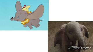 Personnages de Dumbo VS Film Live Action