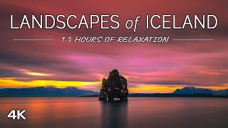 Landscapes of Iceland: 1.5 HOURS of Nature Sceneries with Relaxing Music (4K UHD Video)