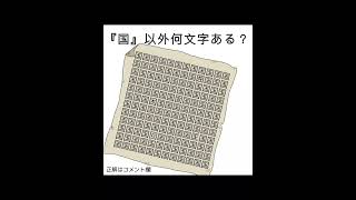 間違い探し。『国』以外の文字何文字ある？#間違い探し #まちがいさがし