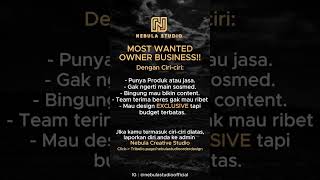 MOST WANTED BUSINESS OWNER INDONESIA!!!