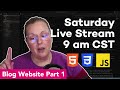 LIVE | Building a Blog Website from Scratch with HTML & SCSS | Part 1