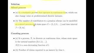 Stochastic Process Short Definitions Question