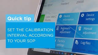 Setting the calibration interval for the MAS-100 air sampler according to your SOP