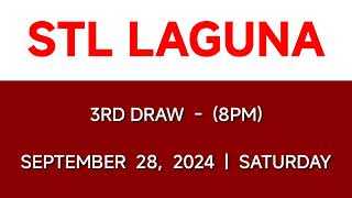 STL LAGUNA 3rd draw result today 8PM draw evening result Philippines September 28, 2024 Saturday