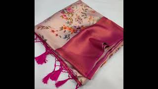 SOFT SILK DIGITAL PRINT BROCKET GONDA PALLU WITH BLOUSE6.30 MTR 10 PCS COLOUR