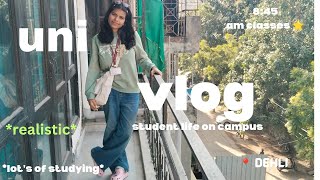 🗂️uni vlog! early morning classes: student life on campus 🎀 what I eat? *realistic day*