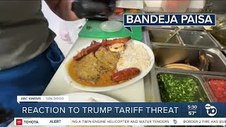 If Trump imposed a tariff on Colombia, how it could impact a local restaurant