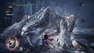 MHW I　「終の白騎士」　歴戦氷刃佩くベリオロス　7分2秒　大剣