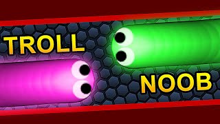 TROLLING LITTLE SNAKES IN SLITHERIO A.I (Funny Moments)  | Slither.io
