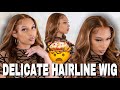 👍🏽 ANOTHER WIN! 😱 Delicate Hairline SWISS LACE Highlight Wig Install