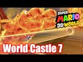 Super Mario 3D World - World Castle 7 - Simmering Lava Lake - All Stars & Stamp 100% Walkthrough