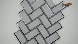 Ice Bevel Herringbone 11.08″ x 13.86″ Glass Mesh-Mounted Mosaic Tile 2″ x 4″-MSI Collection