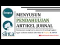 Menyusun Pendahuluan Artikel Jurnal SCOPUS atau SINTA