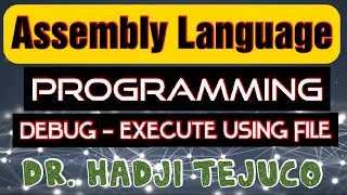 Assembly language tutorial - Debug (executing commands using a file)