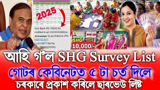 SHG Survey List Published Today, SHG New 5 Eligibility Rules, Self Help Group Payment Release, SHG