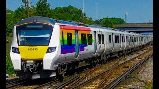 Thameslink Pride Colourful Class 700  - 700155 At Gatwick Airport - Wednesday 24th July 2019