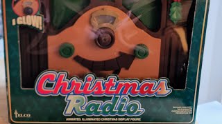 VINTAGE TELCO CHRISTMAS RADIO, ANIMATED, ILLUMINATED, SPEAKS, MOVES \u0026 GLOWS NIB