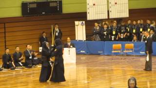 H26全国高校剣道選抜大会 男子準決勝2 九学対東海相模 大将