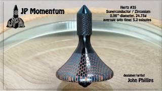 JP Momentum Hertz #35 Superconductor/Zirconium Precision Spinning Top VVarping