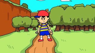 手書きMOTHER2　ネスVsあるくキノコ