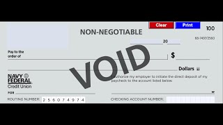 How to Get a Voided Check from Navy Federal