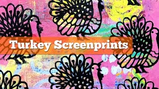 Turkey Screen Print: Happy Thanksgiving!