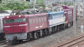 【JR貨物】遅５０７５レ ＥＤ７６＋ＥＦ８１ 重連