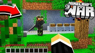 we discovered a SECRET Minecraft TUNNEL to our enemies BASE! (Minecraft War #9)