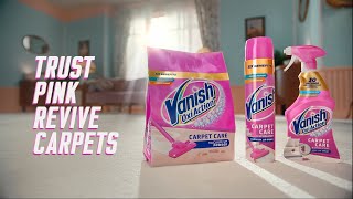 Vanish Gold Carpet Care Foam! Trust Pink. Revive Carpets.