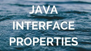 Java Interface Properties (manohar academy)