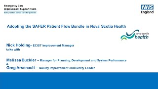 ECIST Bitesize Podcast Series - Adoption of SAFER by Nova Scotia Health