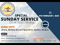 SUNDAY SERVICE @ IGEM CITY  5TH FEBUARY, 2023.