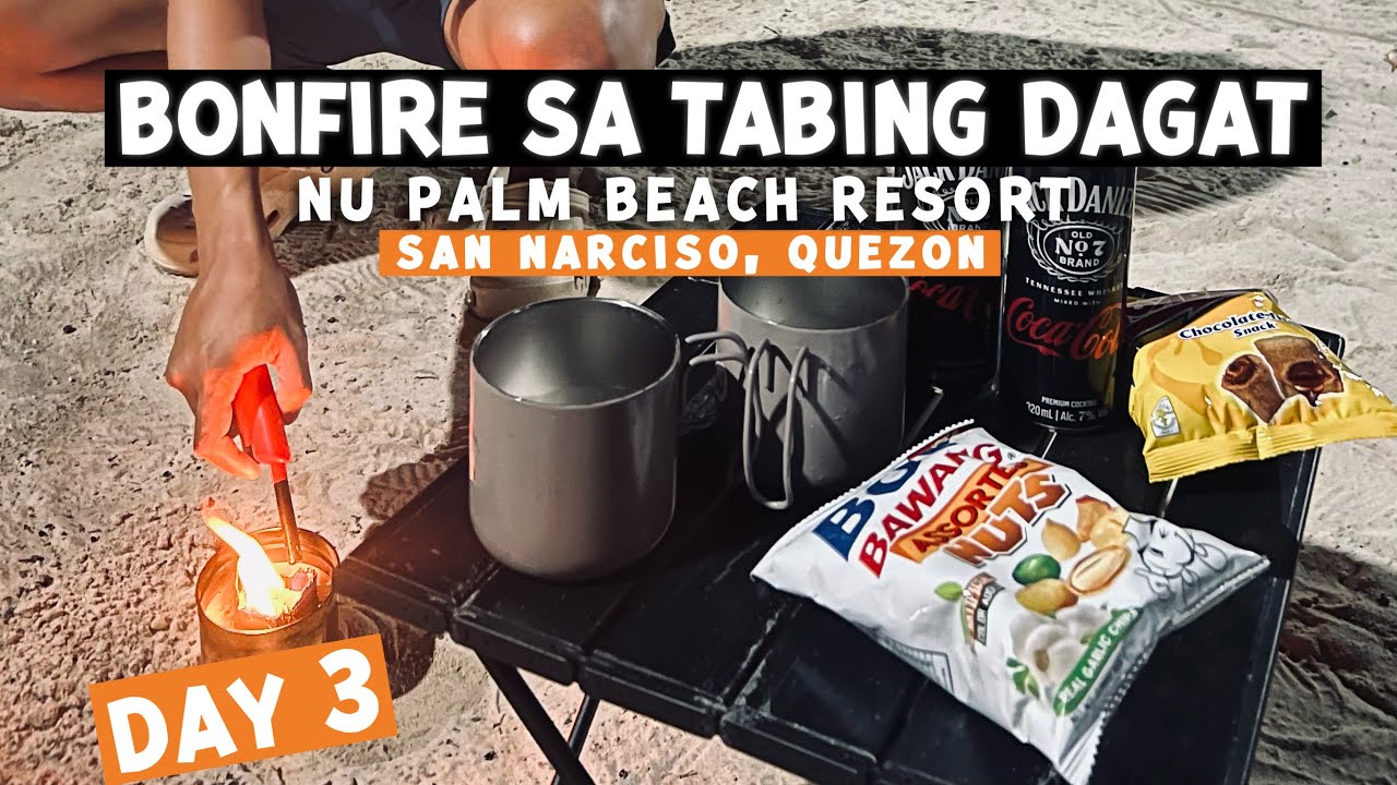 SARAP TUMAMBAY AT MAGBONFIRE DITO, TAHIMIK AT SAFE NA RESORT🌊🌚🔥 // NU ...