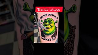 trendy tattoos 2024 #shrek