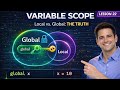 Python Variable Scope Explained: Local vs Global Scope Tutorial | Python Tutorial #22