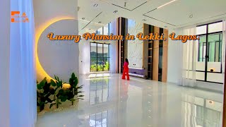 Touring Lekki Luxury Mansion with Cinema, Swimming pool, Gym and Rooftop Lounge.