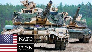Defender of Europe. US Army M1A2 Abrams tanks during NATO exercises in Poland.