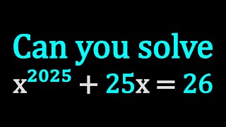 An Equation of Degree 2025! 😁