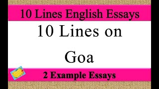 10 Lines on Goa in English | Goa 10 Lines Essay | 10 lines Speech on Goa in English | Goa speech