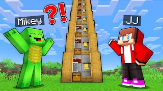 Mikey and JJ Built a Skyscraper inside Stairs in Minecraft (Maizen)