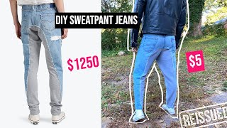 I DIY'd designer sweatpant jeans | REISSUED