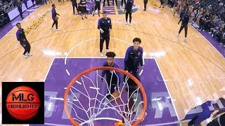 Sacramento Kings Warm Up before Game against the Jazz