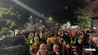 Snimak protesta i protesne setnje u organizaciji Kamo Sjutra u Podgorici 22.2.2025