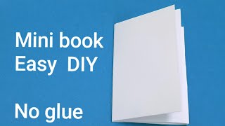 How to make a 8 page MINI BOOK with 1 sheet of paper, no glue, very easy