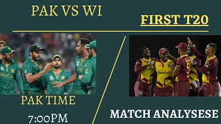 PAK VS WI First T20 2021| Match Analysis|Match Time| Expert Opinion